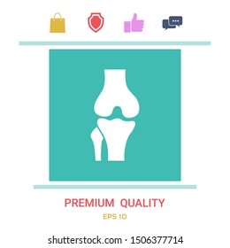 Knee joint icon. Graphic elements for your design