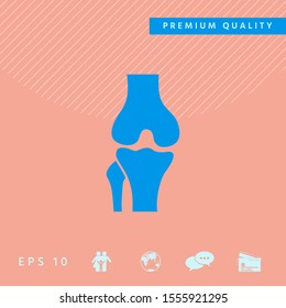 Knee joint icon. Graphic elements for your design
