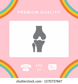 Knee joint icon. Graphic elements for your design