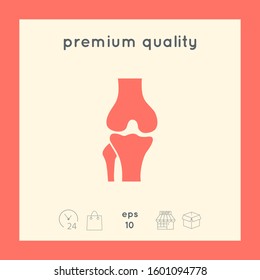 Knee joint icon. Graphic elements for your design