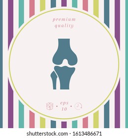 Knee joint icon. Graphic elements for your design