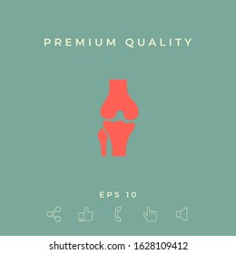 Knee joint icon. Graphic elements for your design