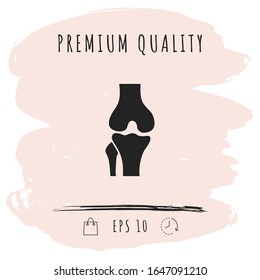 Knee joint icon. Graphic elements for your design