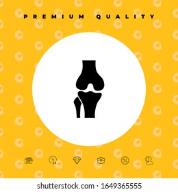 Knee joint icon. Graphic elements for your design