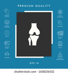 Knee joint icon. Graphic elements for your design