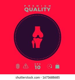Knee joint icon. Graphic elements for your design