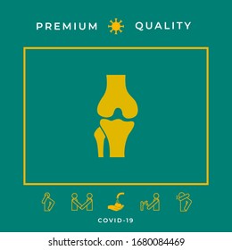 Knee joint icon. Graphic elements for your design