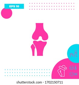 Knee joint icon. Graphic elements for your design