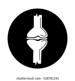 Knee joint icon illustration design