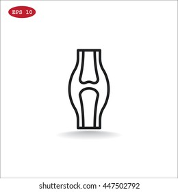  Knee joint icon vector.