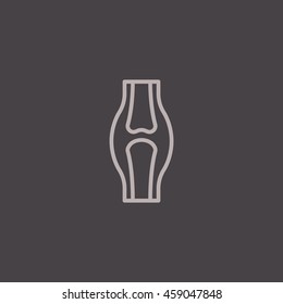  Knee joint icon vector.