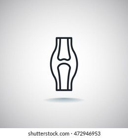  Knee joint icon vector.