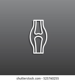  Knee joint icon vector.