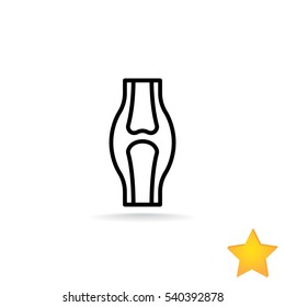  Knee joint icon vector.