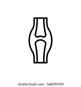  Knee joint icon vector.