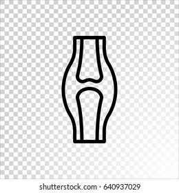  Knee joint icon vector.