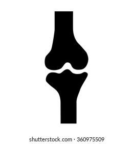 Knee joint icon. vector illustration of modern black icon bone