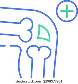 Kniegelenkverbindung-Symbol Set ist mit geeigneten Bildmaterial für alle medizinischen und gesundheitlichen Anwendungen konzipiert