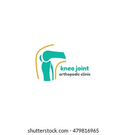 Knee joint logo design vector template