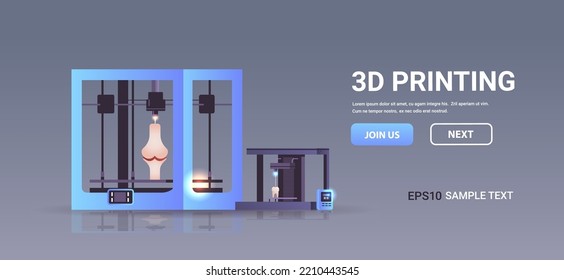 knee joint model prints on 3d bio printer medical printing of human transplantation organ biological engineering bioprinting