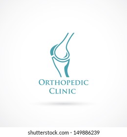 Knee Joint Sign - Vector Illustration