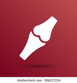Knee joint sign vector illustration icon bone knee health human medical.