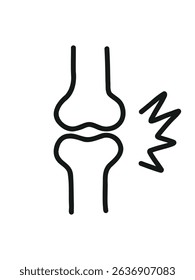 knee joint – vector anatomy,   illustration for orthopedics topic