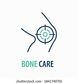 Icono de línea de rodilla. Plantilla de diseño de logotipo. Ilustración vectorial sobre fondo blanco.