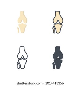 Knee medicine vector icon