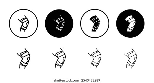 Knee Orthopedic Brace icon Art design illustration