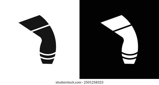 Knee Orthopedic Brace icon Symbol mark in filled style