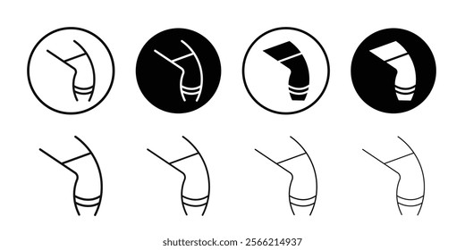 Knee Orthopedic Brace icon Symbol mark in filled style