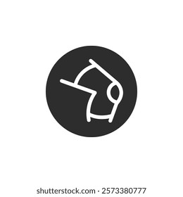 Knee Orthopedic Brace icon web design in vector