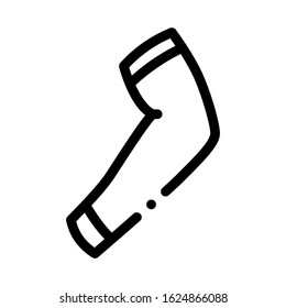 Knee Pad Icon Vector. Outline Knee Pad Sign. Isolated Contour Symbol Illustration