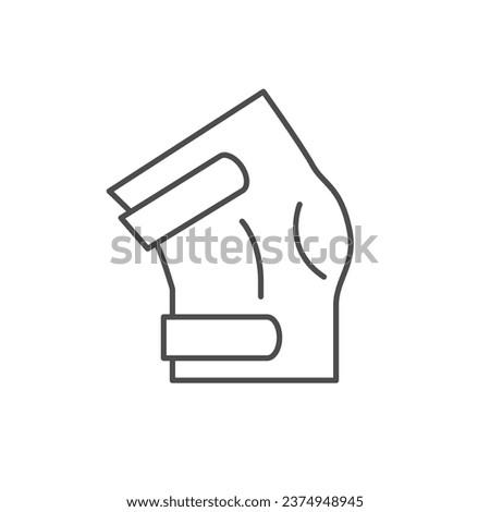 Knee pad line outline icon