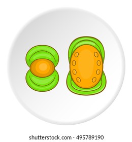 Knee pads icon. Cartoon illustration of knee pads vector icon for web