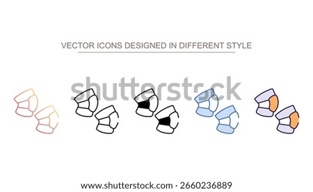 Knee Pads icon design with white background stock illustration