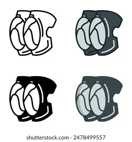 Knee Pads icon represents protective gear worn on knees to prevent injuries during sports activities.