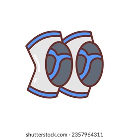 Knee Pads icon in vector. Logotype