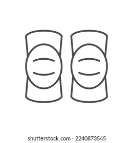 Knee pads line outline icon