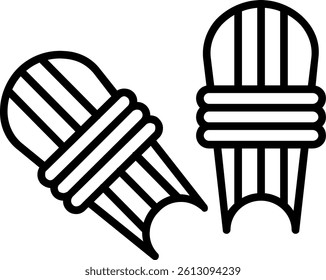 Knee Pads Line Vector Icon Design