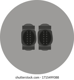 knee pads for riding a bmx bike on white background
