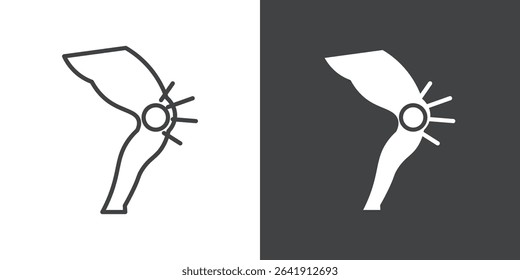 knee pain cion symbol illustration logo
