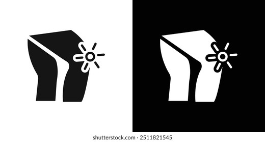 Knieschmerzen-Symbol Flachfüllungssatz-Sammlung