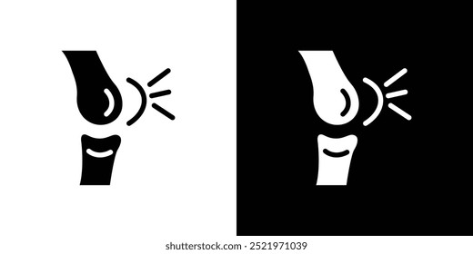 Knee pain icon set vector illustration