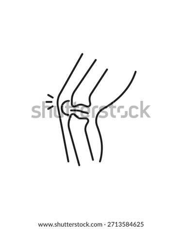 knee pain icon, vector best line icon.