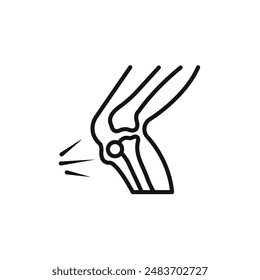 Icono de dolor de rodilla Conjunto de Vector colección para Web