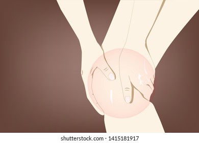A knee pain from running activity