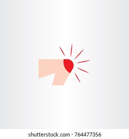 knee pain symbol logo element