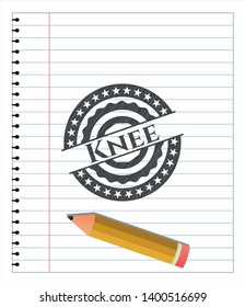 Knee penciled. Vector Illustration. Detailed.